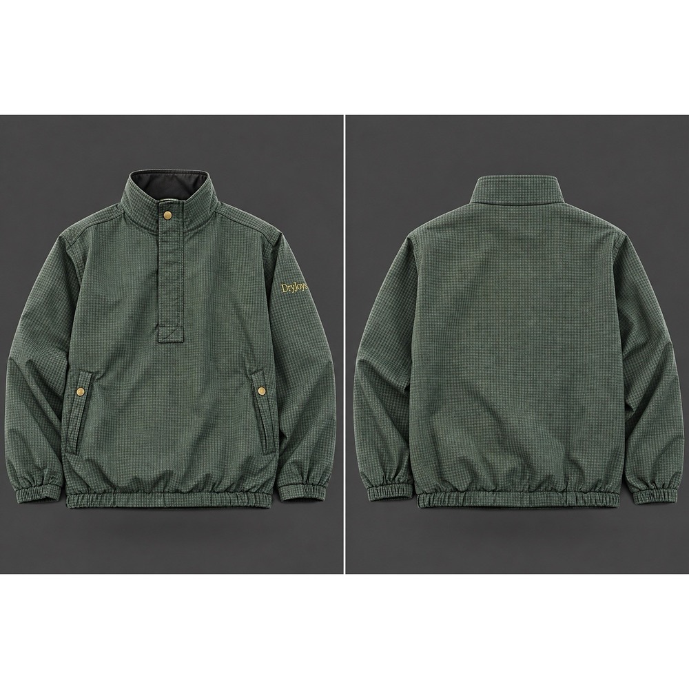 Dryjoys By FootJoy Golf Jacket Mens Xl Half Zip Long Sleeve Green